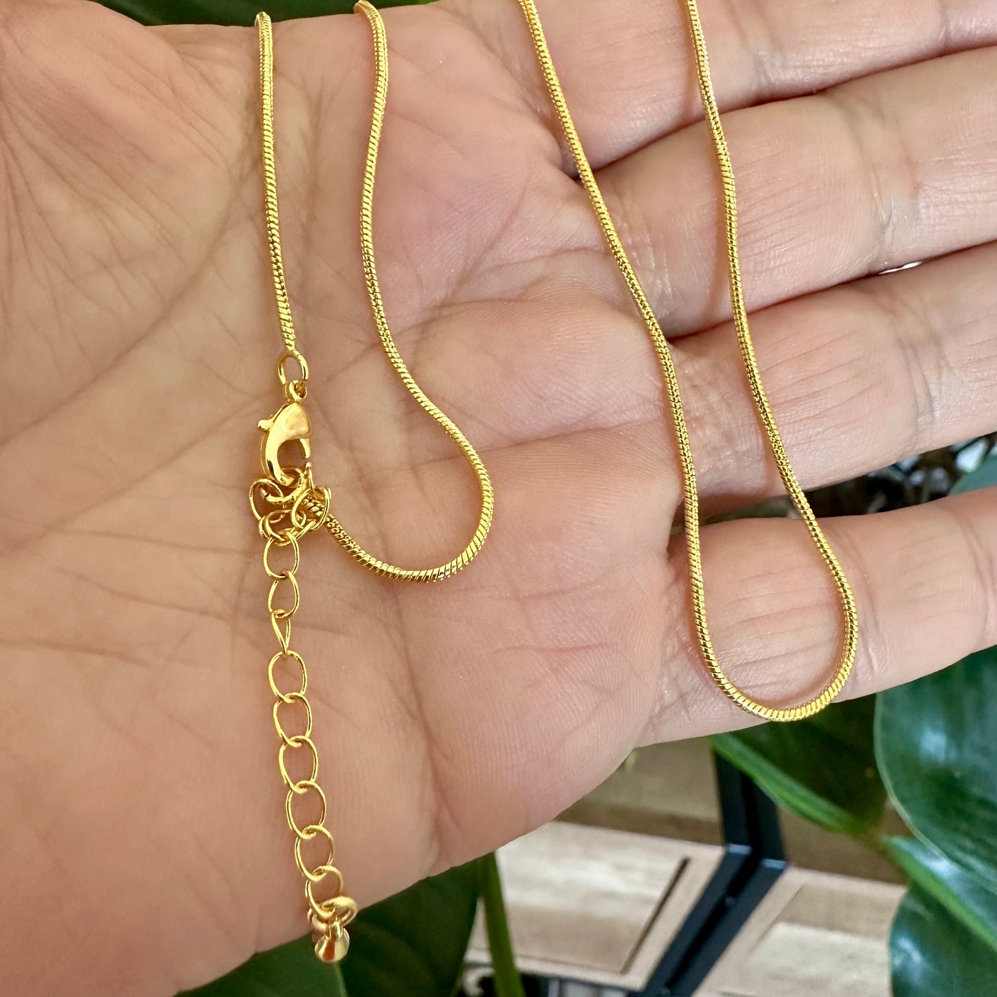 1mm Omega Chain Necklace | Gold Filled Collection by Bella Adornia