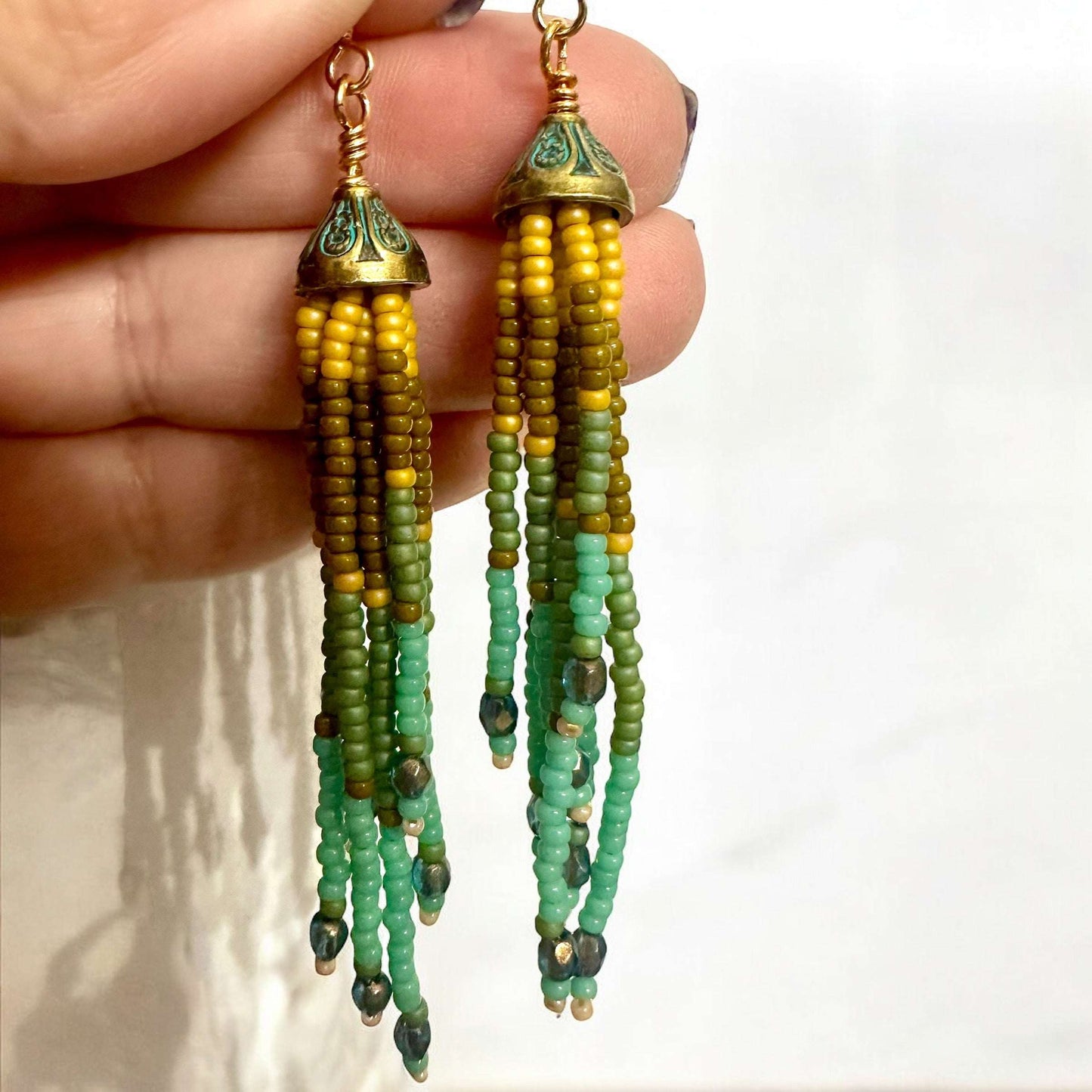 Tassel Earrings - Versant Cascade in hand