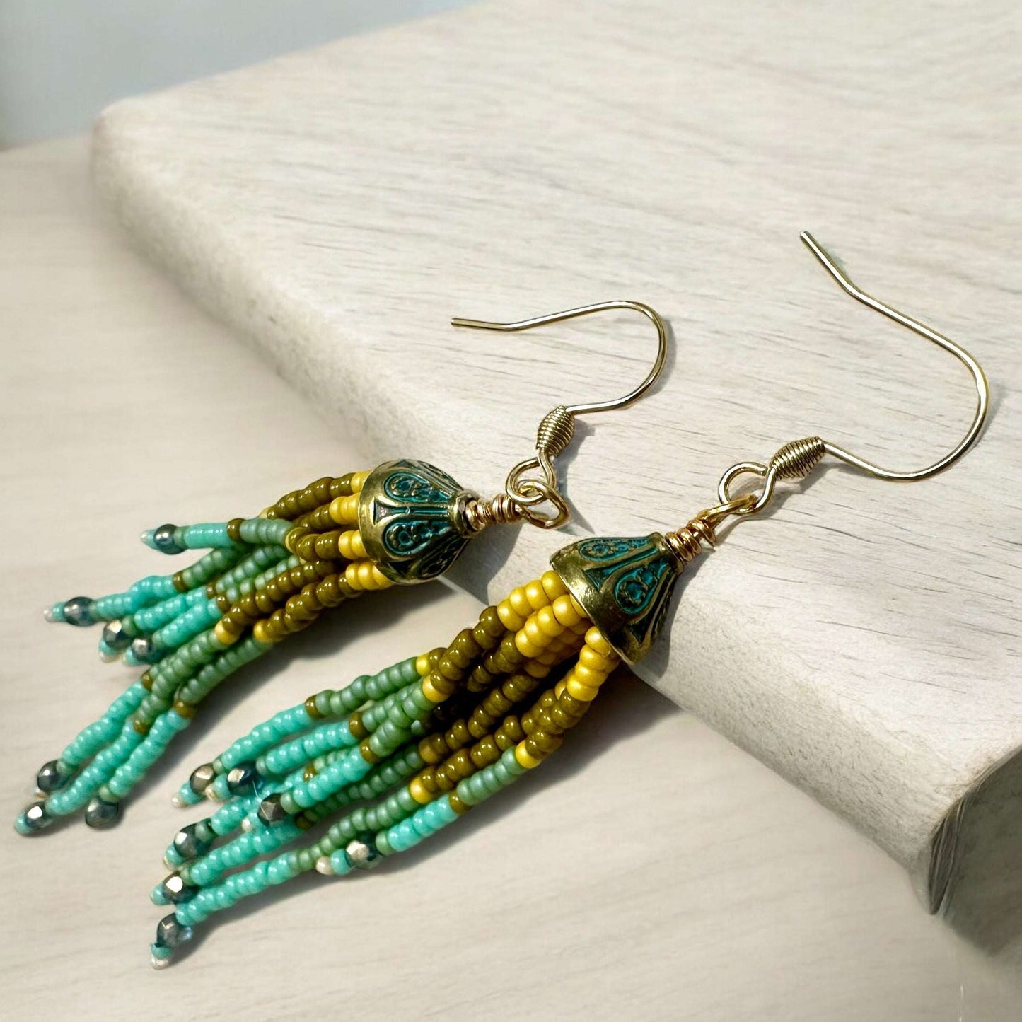Tassel Earrings - Versant Cascade on table 2
