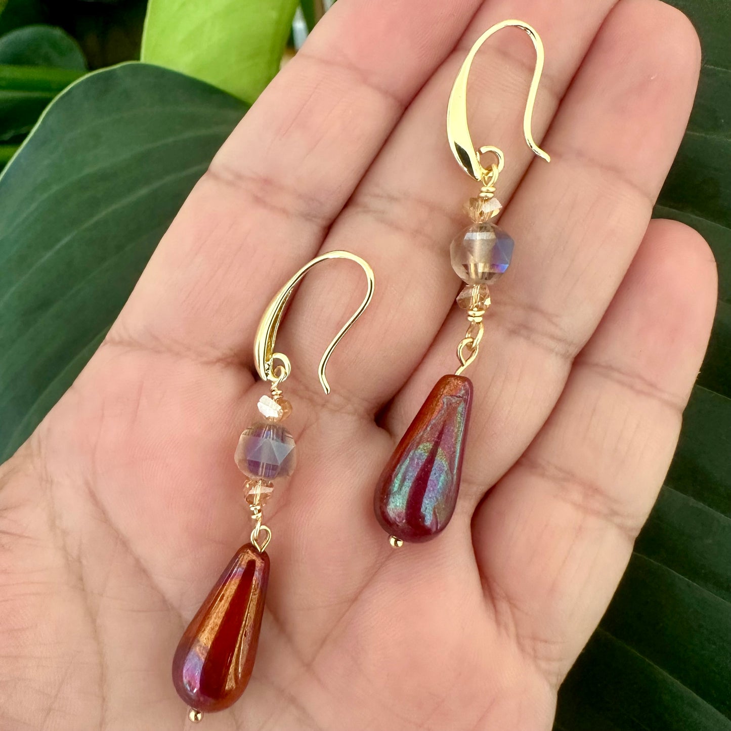 Gilded Raindrops | Crystal Earrings Collection by Bella Adornia