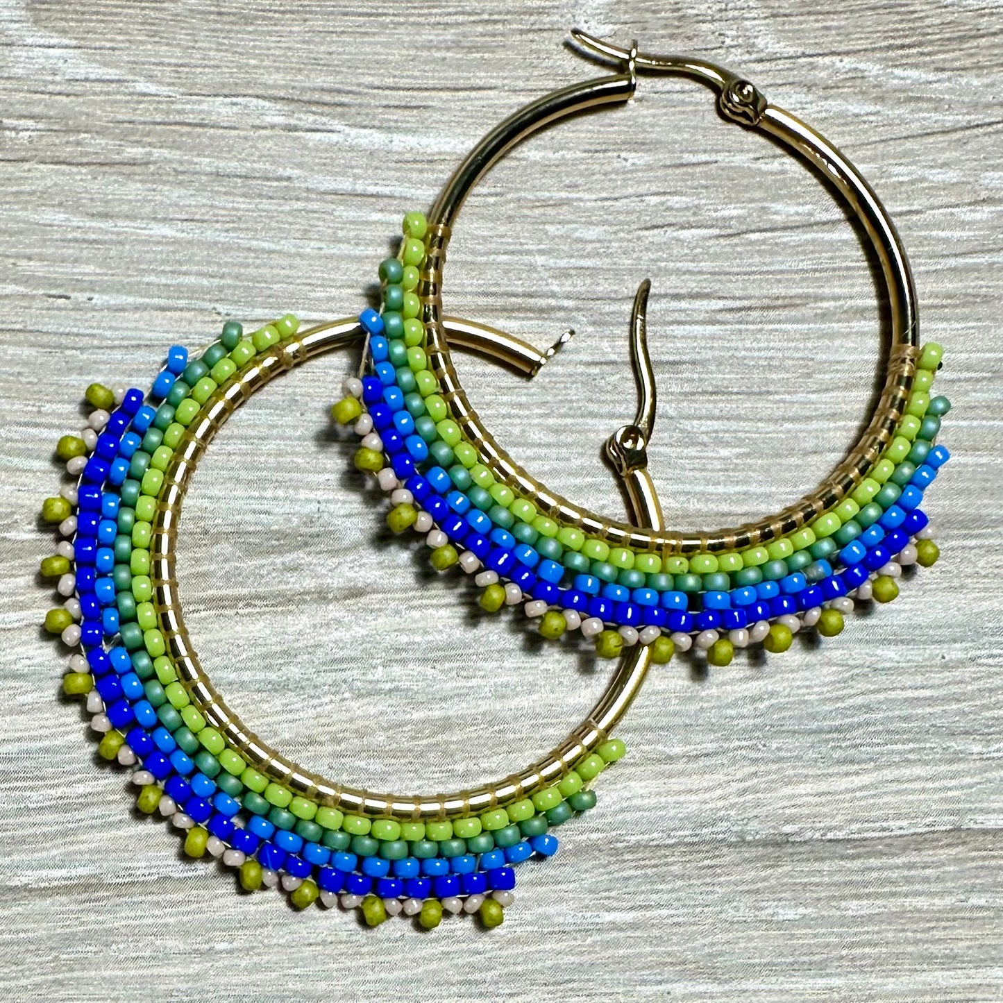 Halo Bloom Hoops | Beaded Earrings collection by Bella Adornia