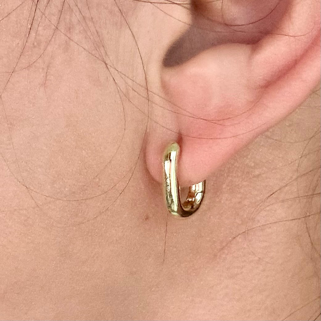 Everyday Rectangle Huggie Earrings