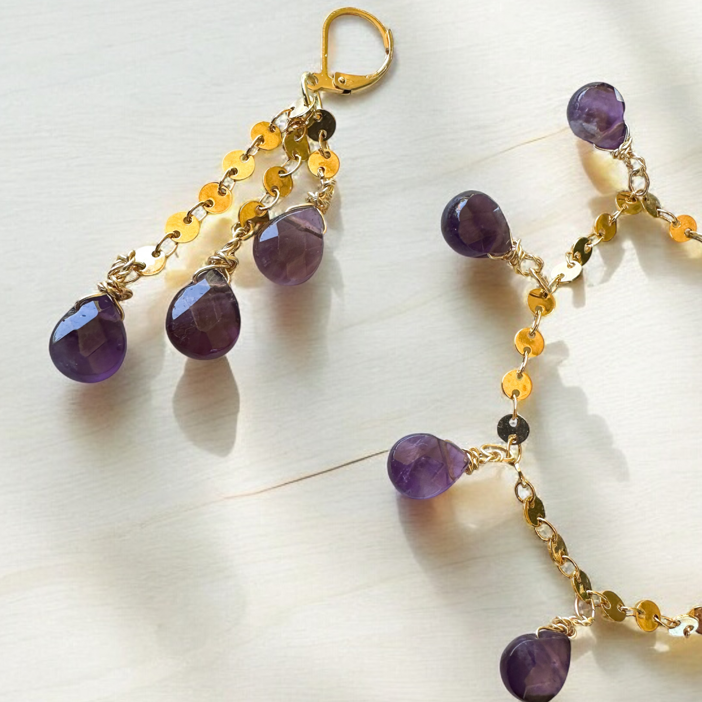 Amethyst Raindrops Bracelet