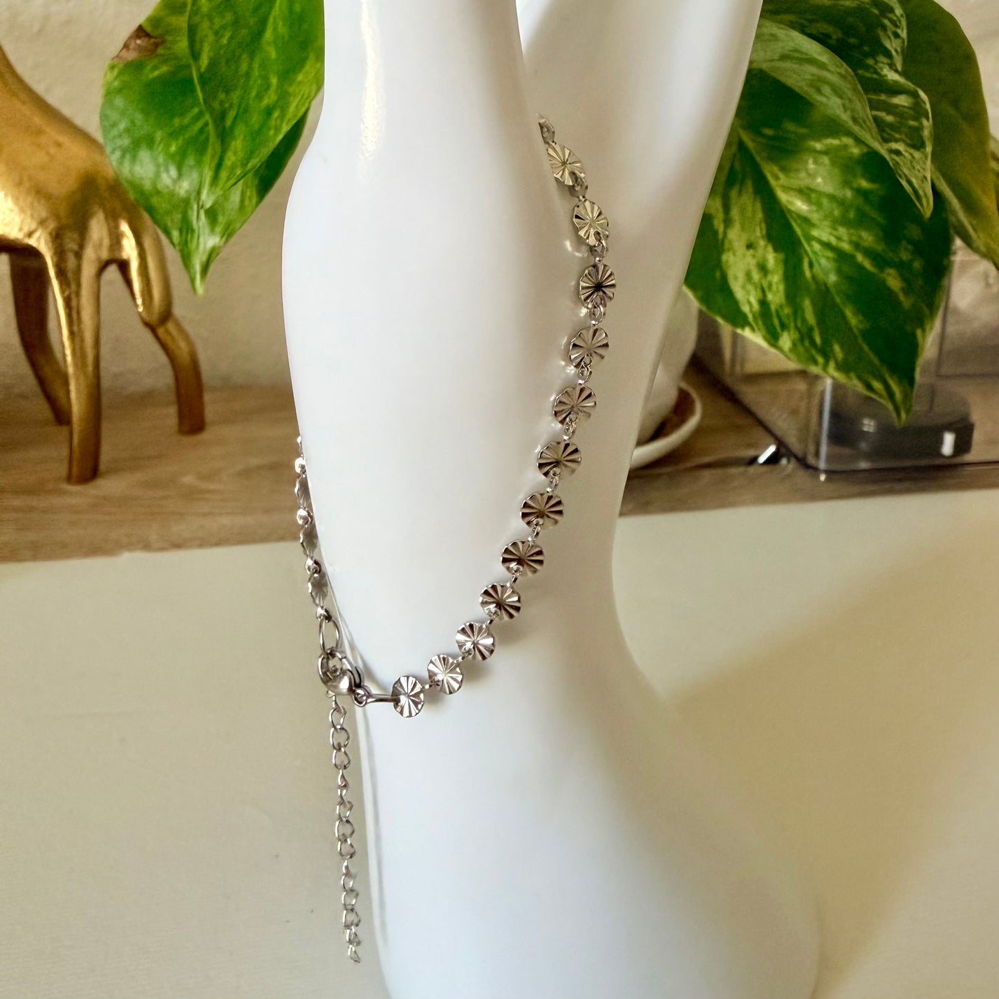 Sunburst Coin Chain Bracelet | Stainless Steel Collection