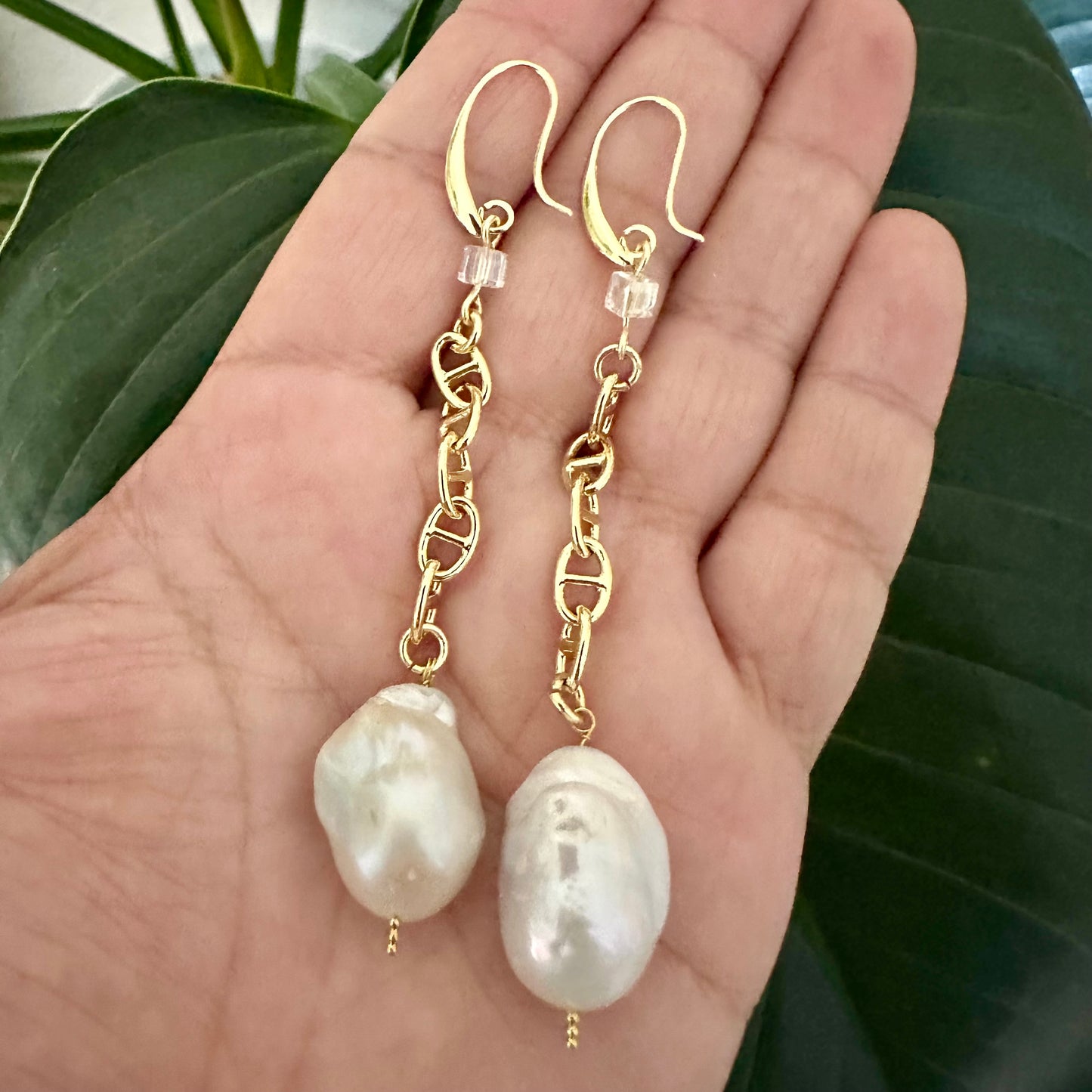 Golden Tide Baroque Earrings | Bella Adornia