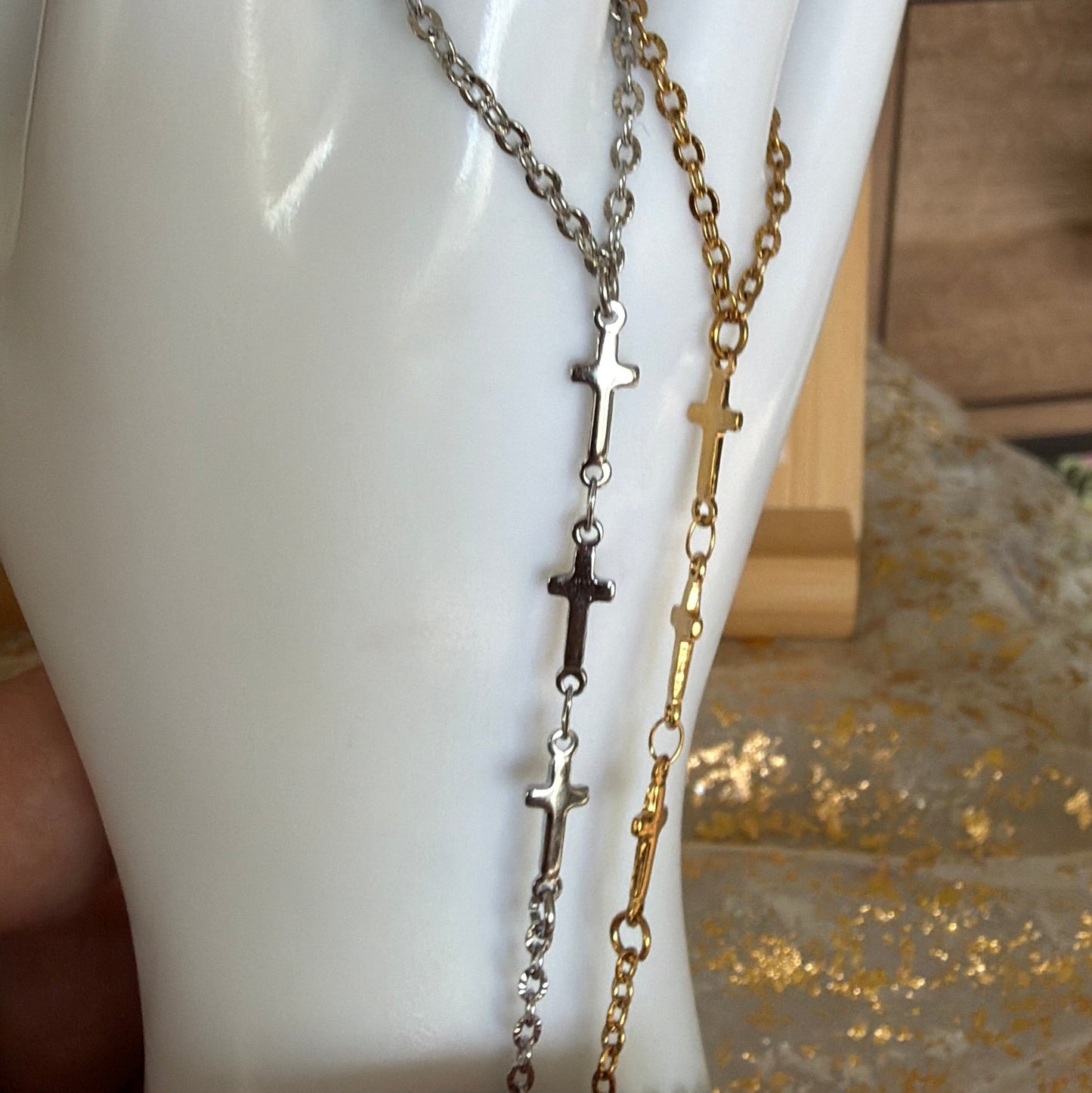 Cross Link Hand Chain | Stainless Steel Collection