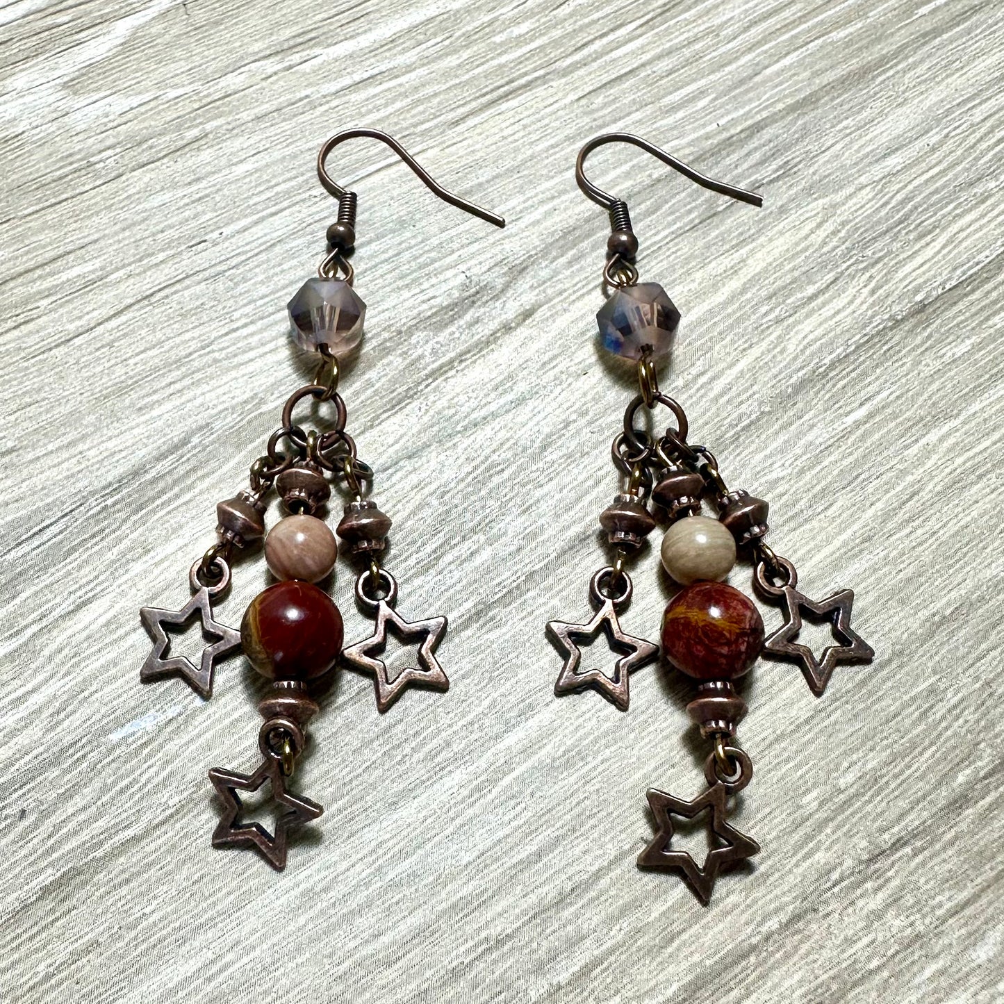 Moonlight Earthfire Earrings | Gemstone Collection by Bella Adornia