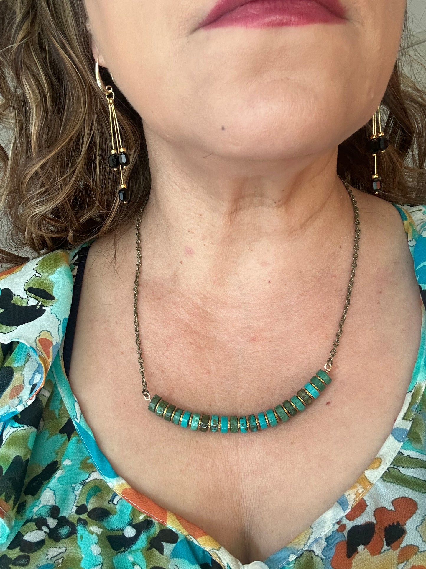 Turquoise Horizon Necklace | Gemstone Collection by Bella Adornia