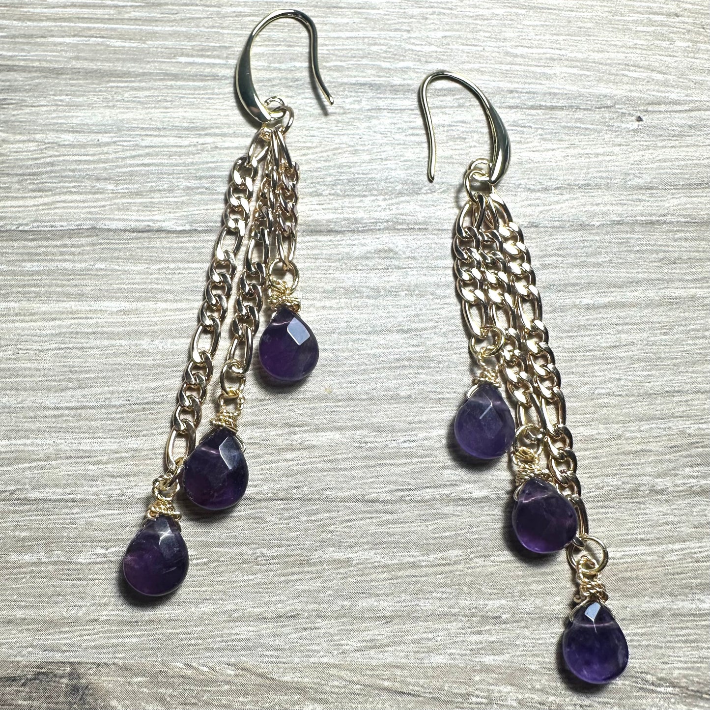 Amethyst Raindrops Earrings