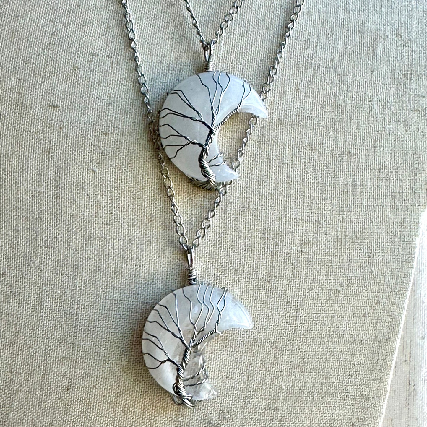 Moonlit Whispers Necklace | Gemstone Collection by Bella Adornia