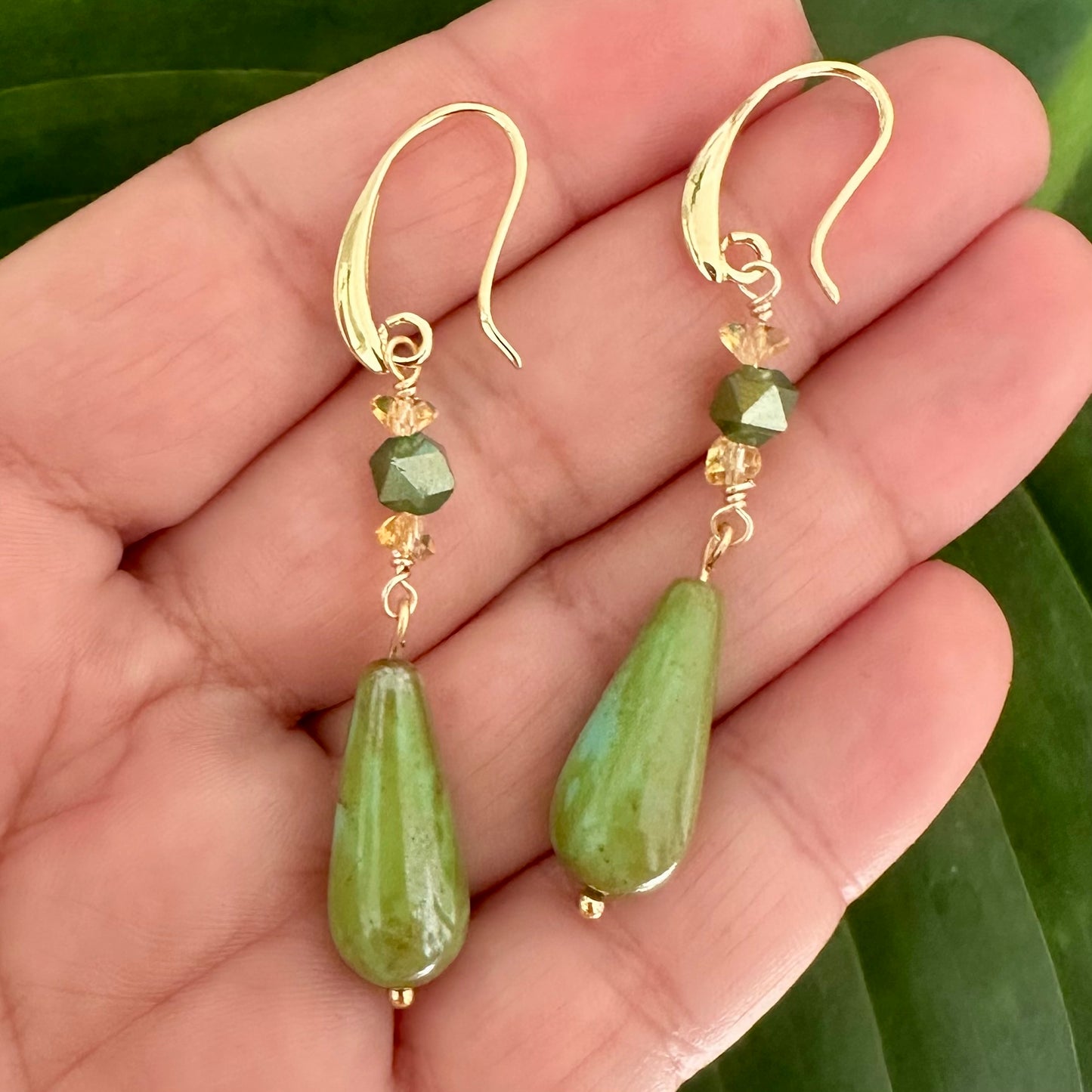 Gilded Raindrops | Crystal Earrings Collection by Bella Adornia