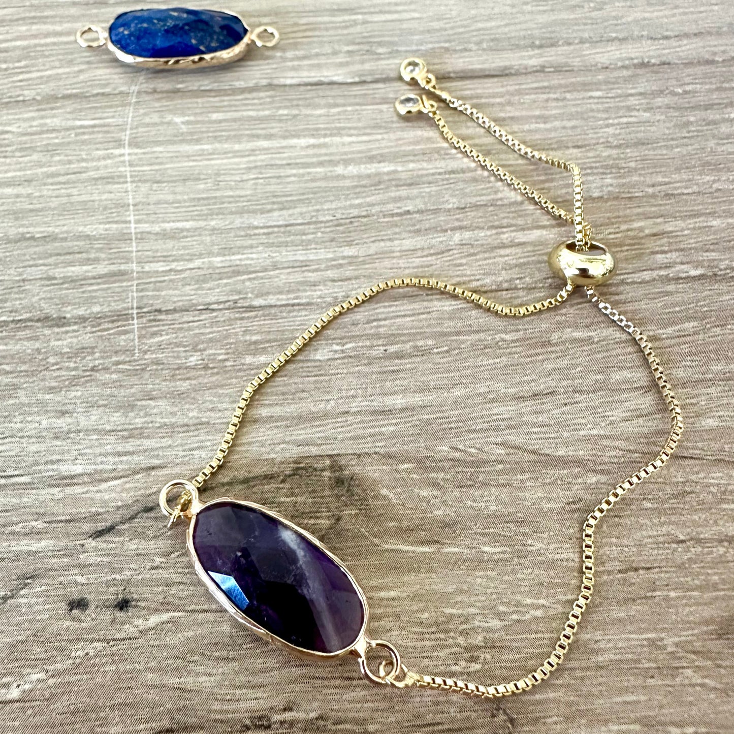 Lustra Gemstone Slider Bracelet | Bella Adornia