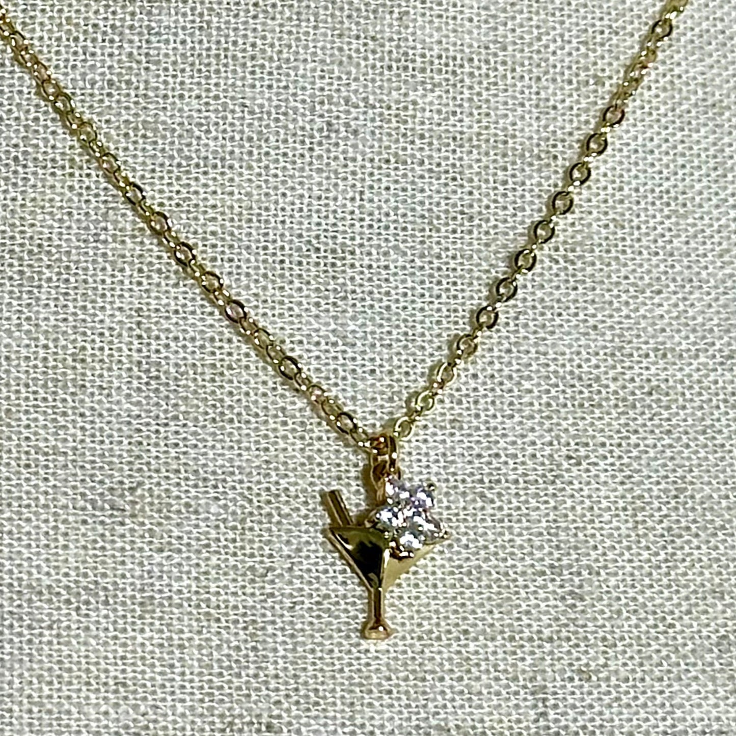 Martini Pendant Necklace | Gold Filled Collection by Bella Adornia