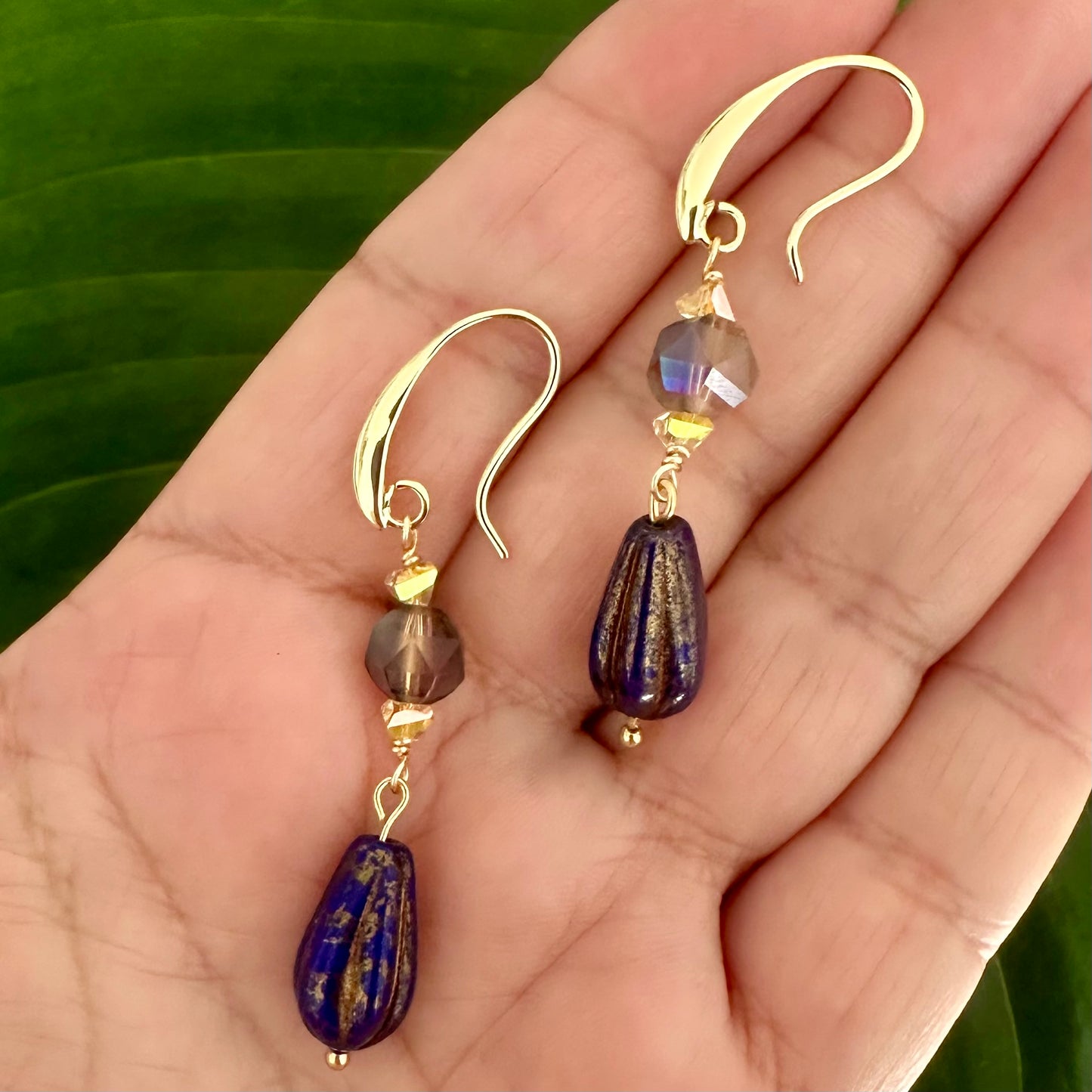 Gilded Raindrops | Crystal Earrings Collection by Bella Adornia