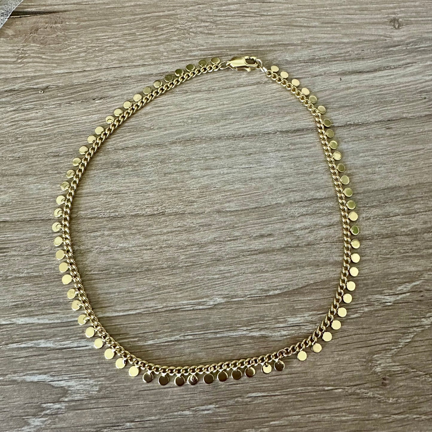 Coin Chain Anklet | Gold Filled Collection by Bella Adornia