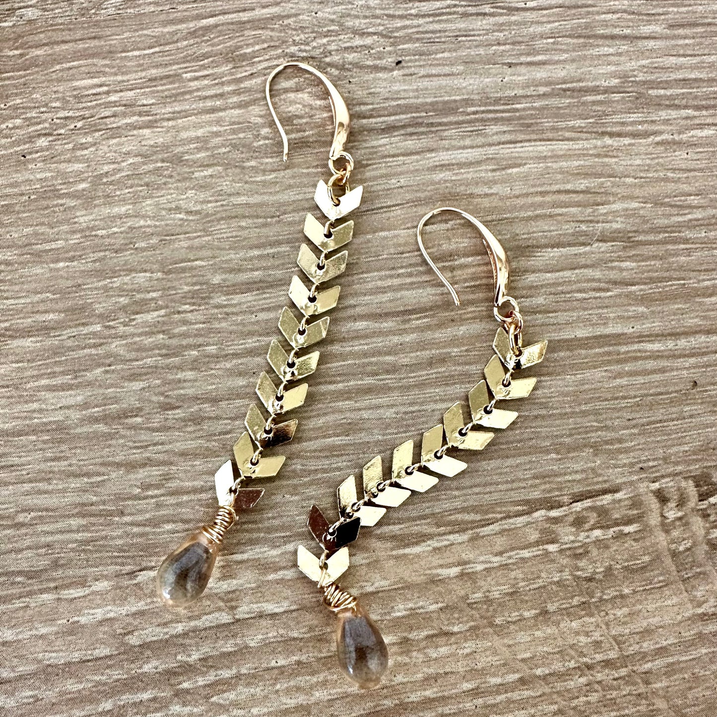 Golden Arrow Drop Earrings | Gold Filled Collection by Bella Adornia
