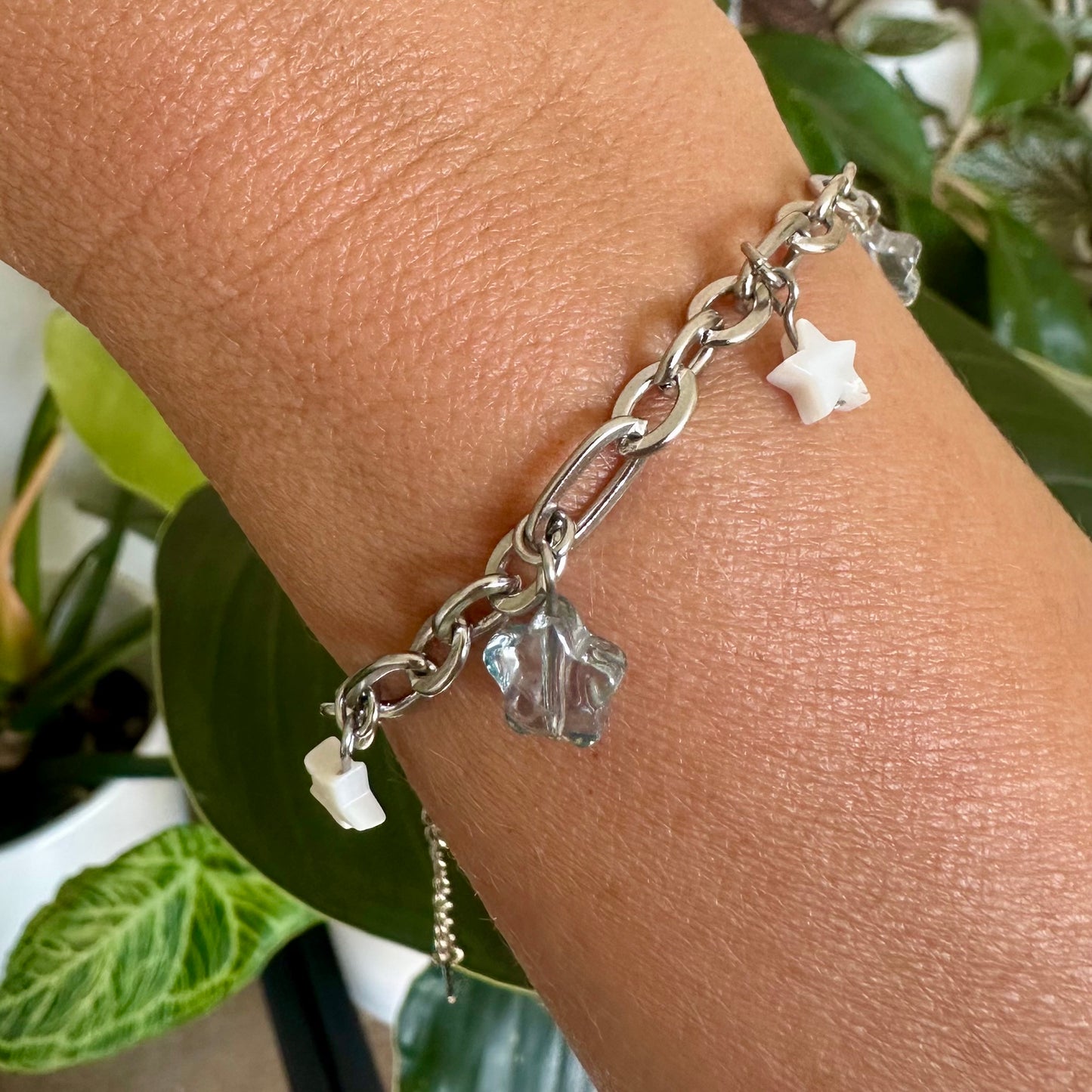 Starlit Whimsy Charm Bracelet | Stainless Steel Collection by Bella Adornia