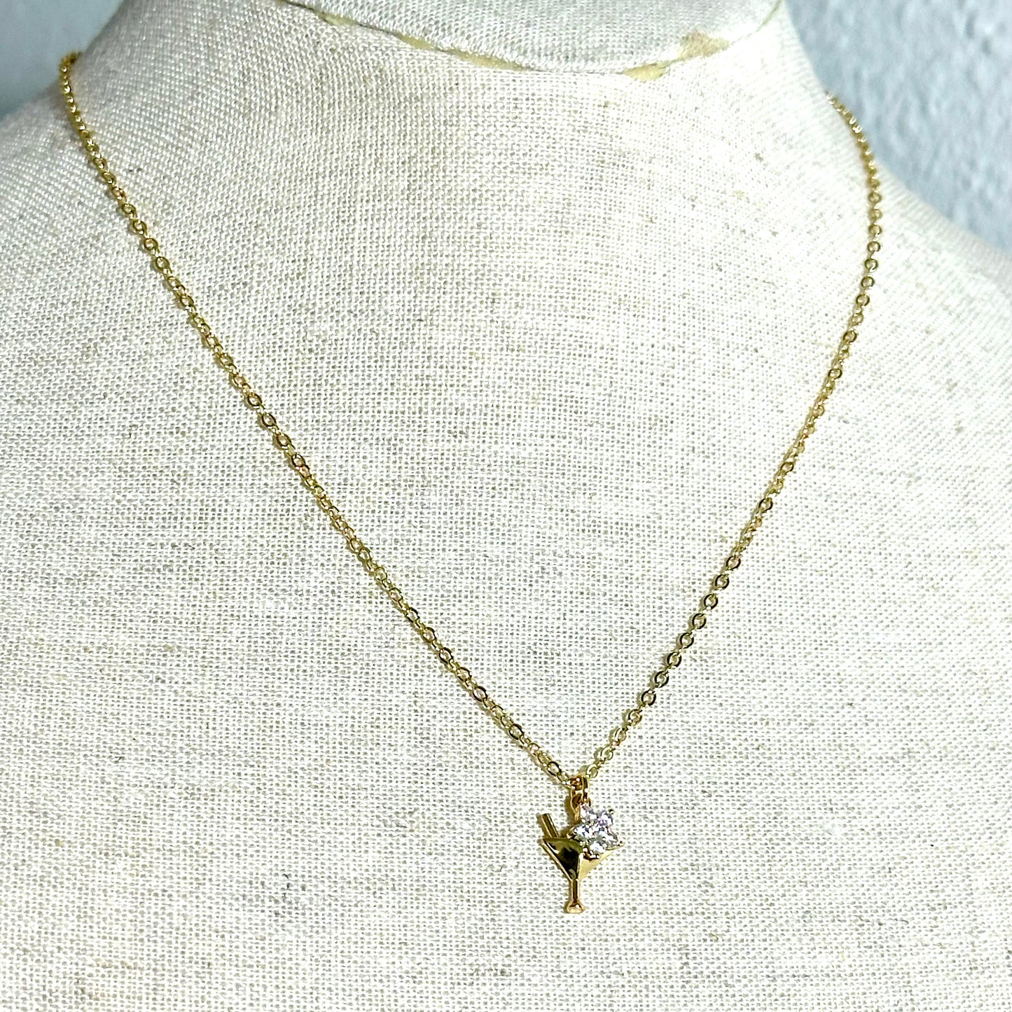 Martini Pendant Necklace | Gold Filled Collection by Bella Adornia