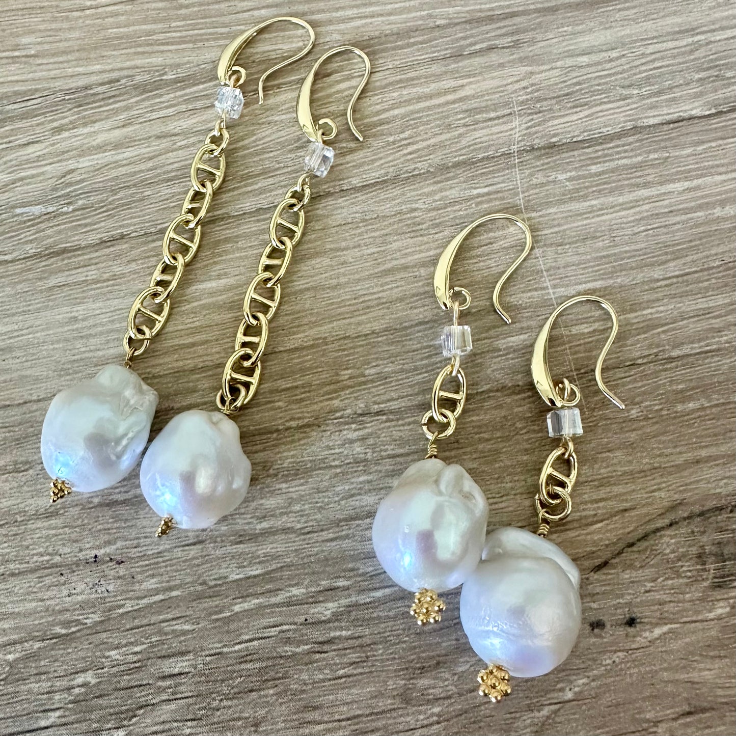 Golden Tide Baroque Earrings | Bella Adornia