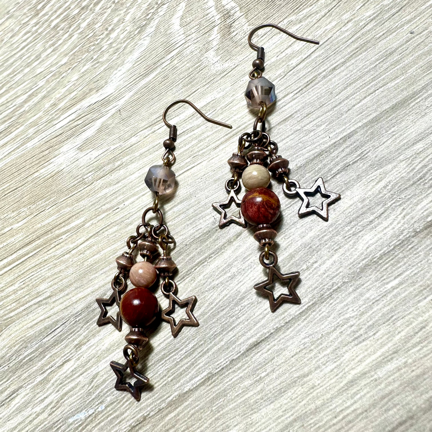 Moonlight Earthfire Earrings | Gemstone Collection by Bella Adornia