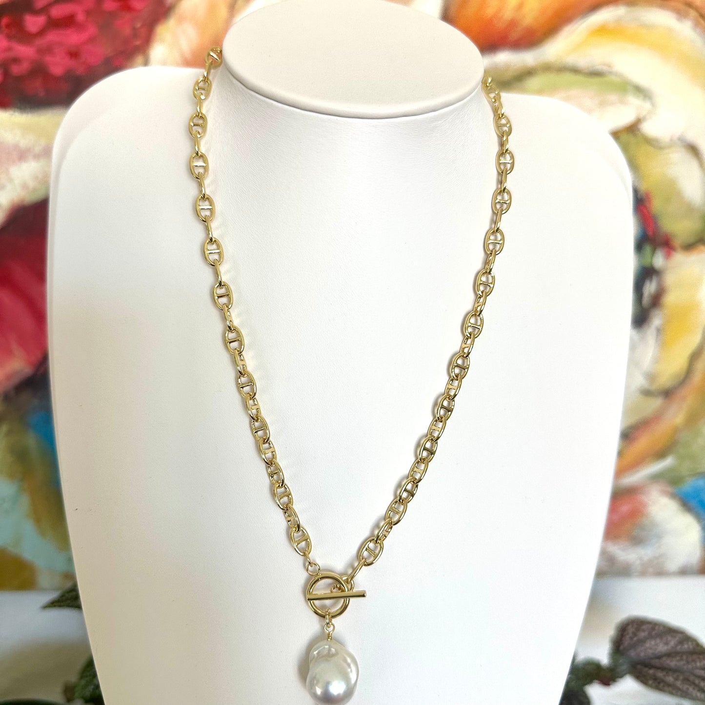Golden Tide Baroque Necklace | Bella Adornia