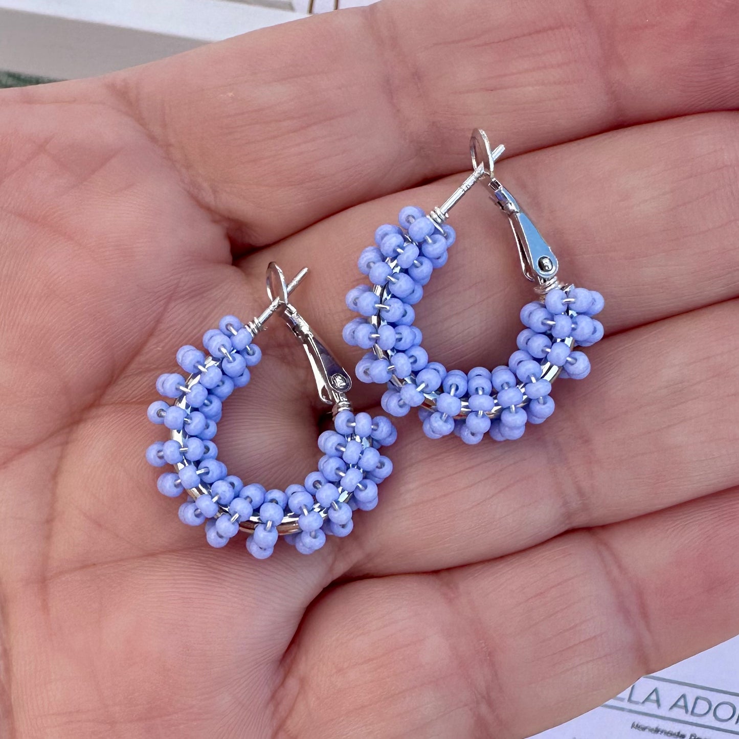 Orbit Hoops - Beaded Earrings Collection by Bella Adornia