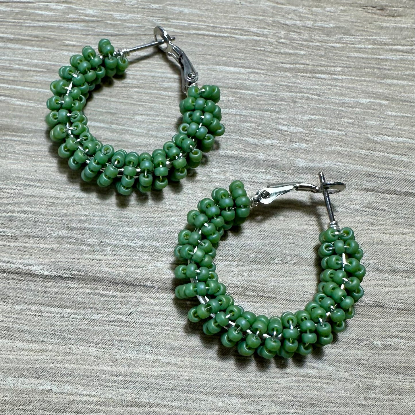 Orbit Hoops - Beaded Earrings Collection by Bella Adornia