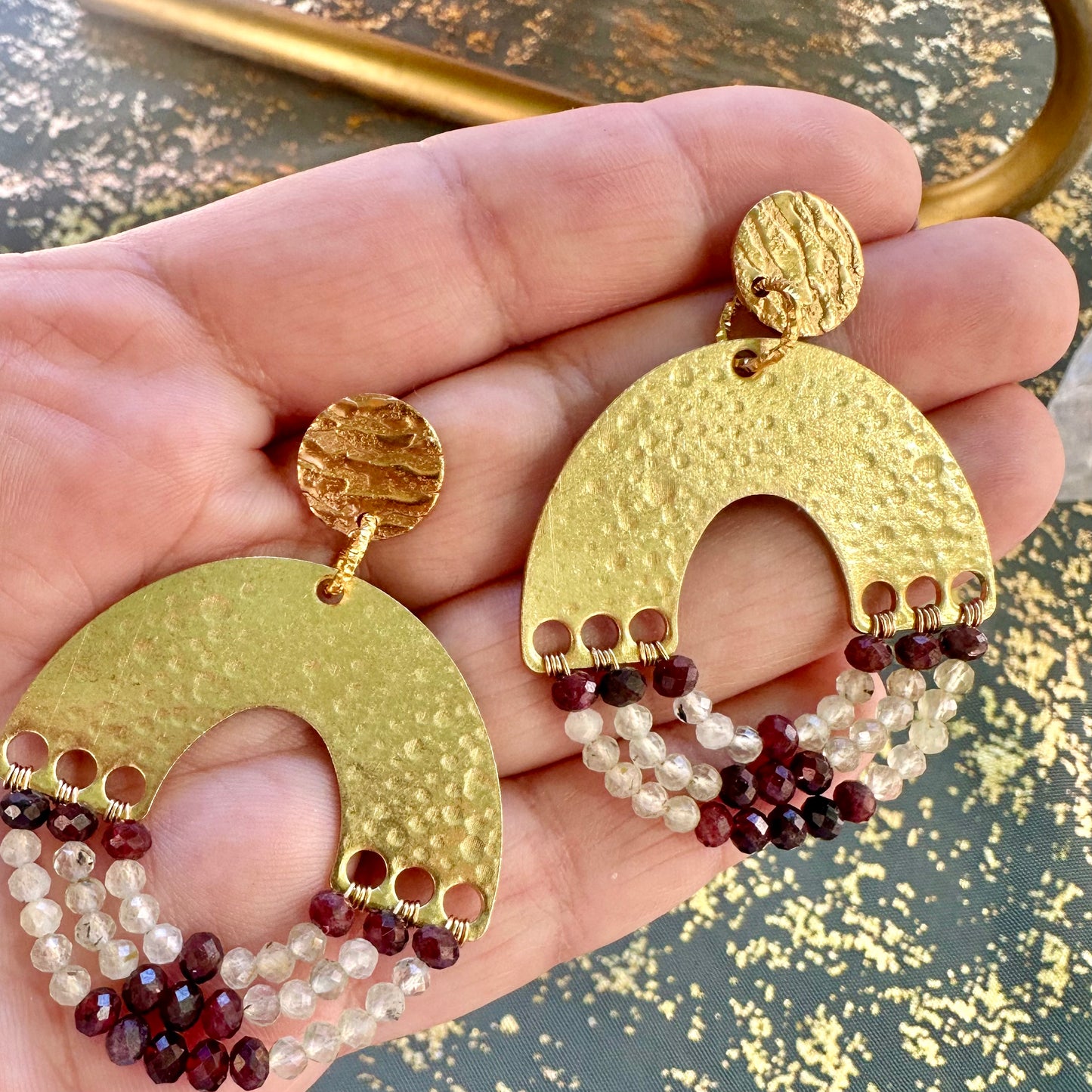 Celestial Arches | Gemstone Earrings Collection by Bella Adornia