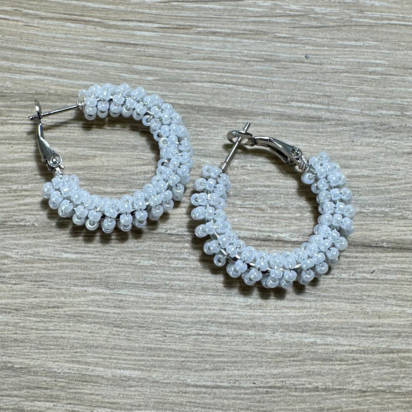Orbit Hoops - Beaded Earrings Collection by Bella Adornia