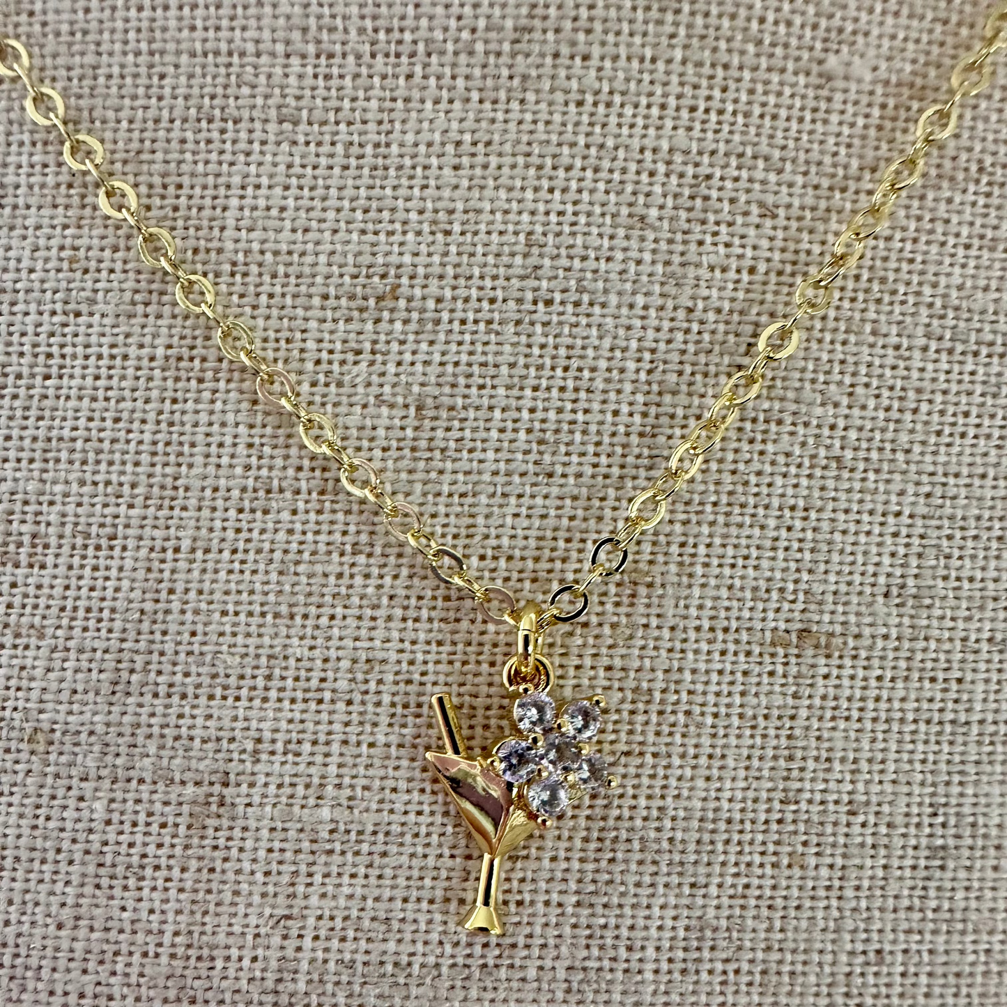 Martini Pendant Necklace | Gold Filled Collection by Bella Adornia