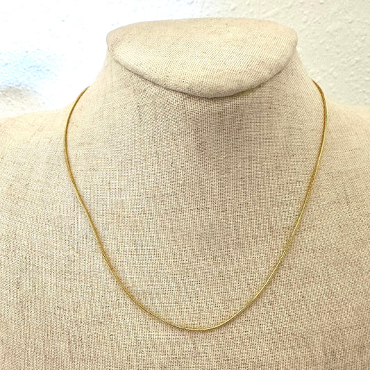 1mm Omega Chain Necklace | Gold Filled Collection by Bella Adornia