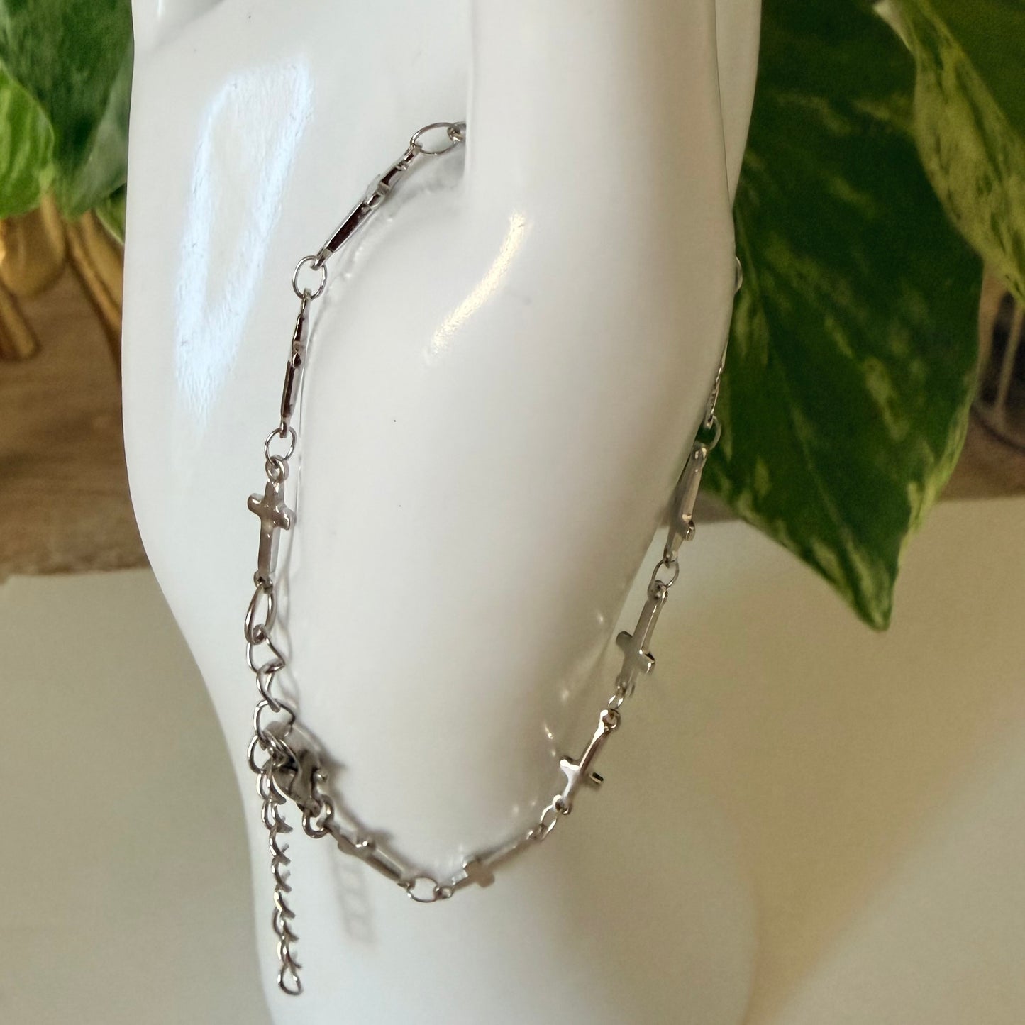 Cross Chain Bracelet | Stainless Steel Collection