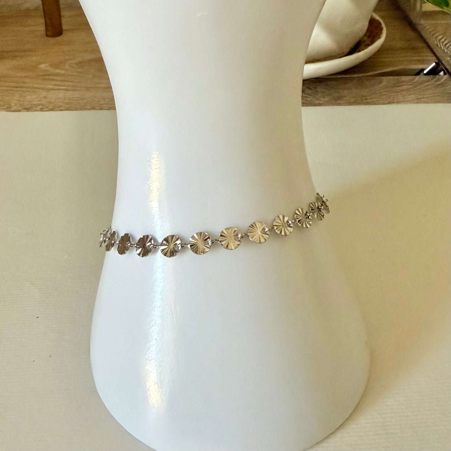 Sunburst Coin Chain Bracelet | Stainless Steel Collection