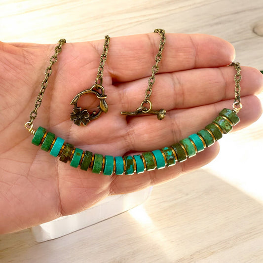 Turquoise Horizon Necklace | Bella Adornia Gemstone Collection