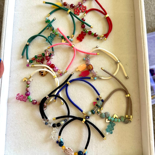 Assorted kids adjustable bracelets