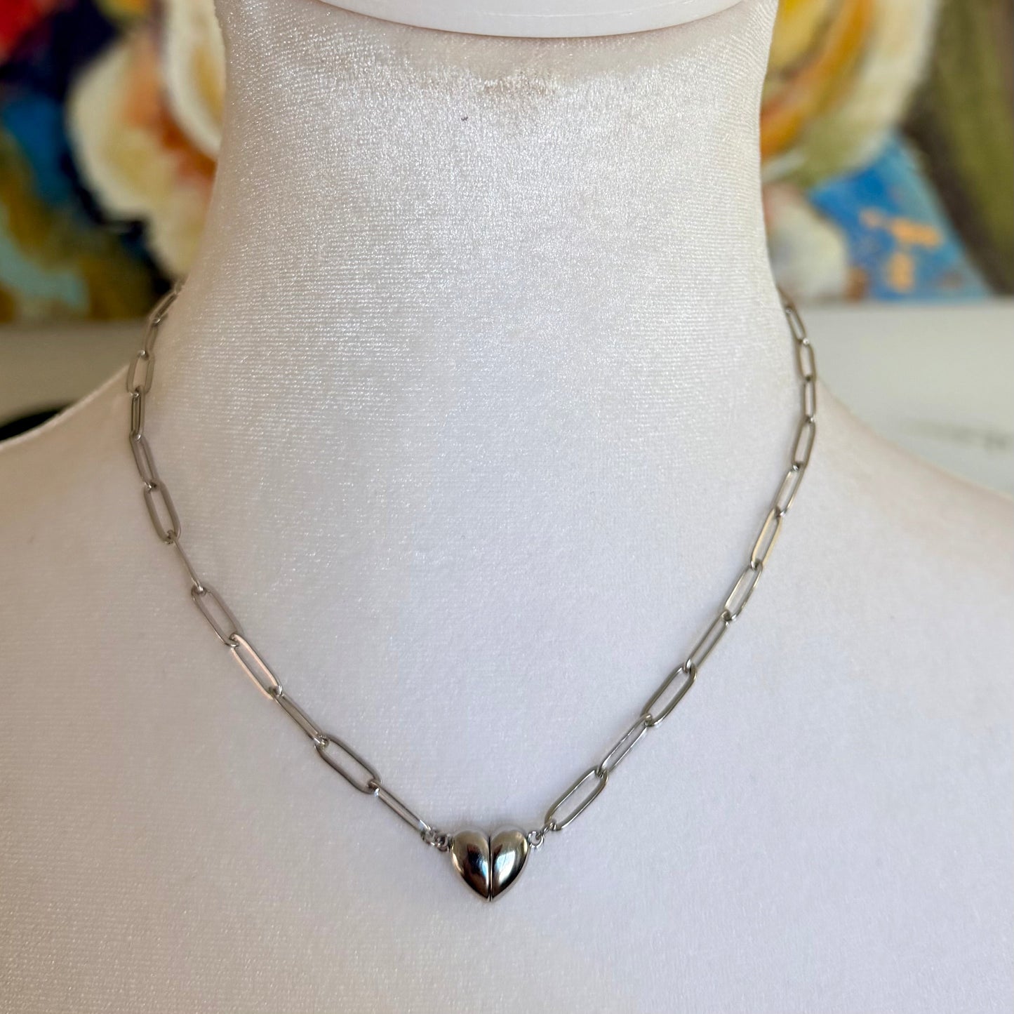 Magnetic Heart Necklace | Stainless Steel Collection