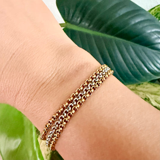 Triple Connection Rolo Bracelet