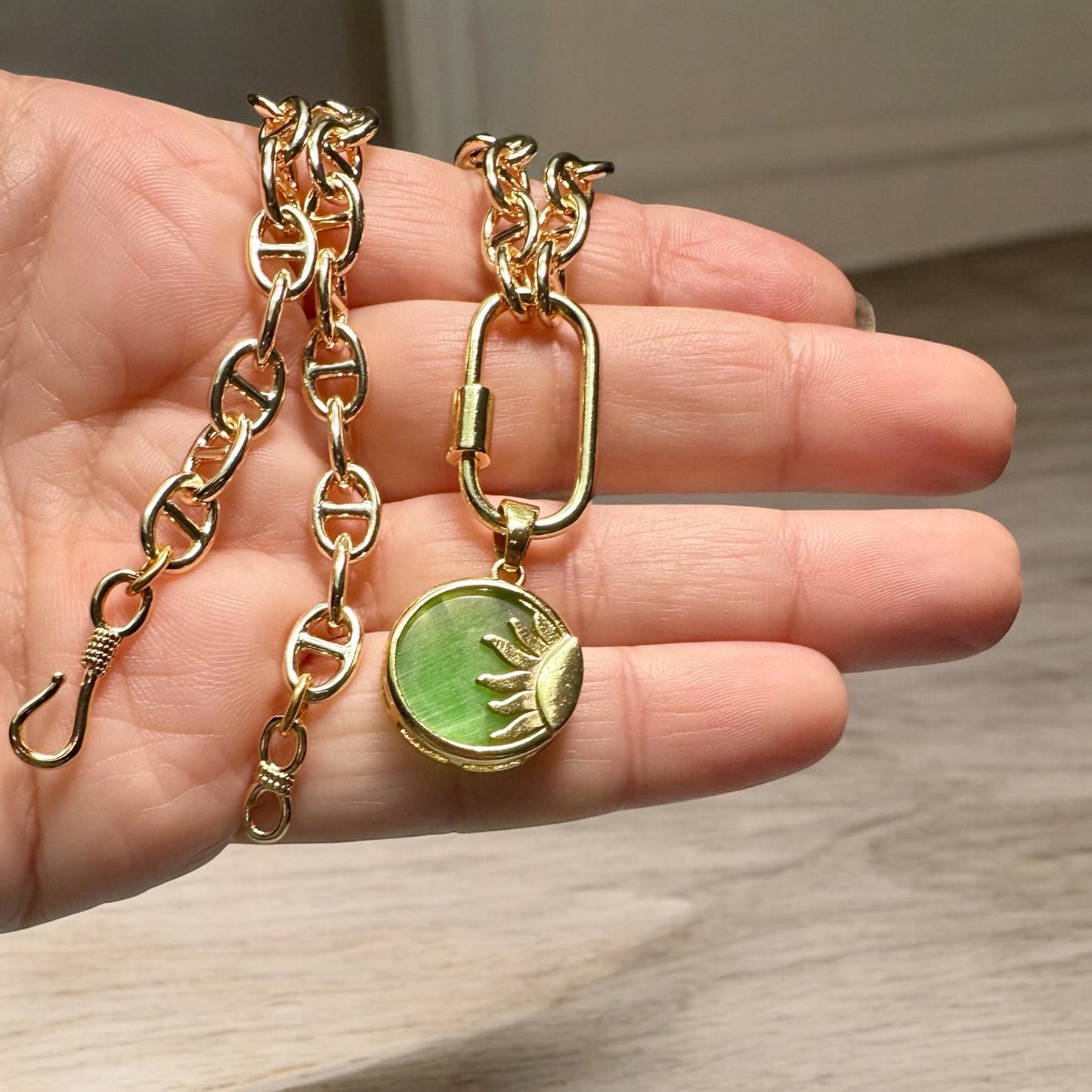 Green Caribbean Pendant necklace