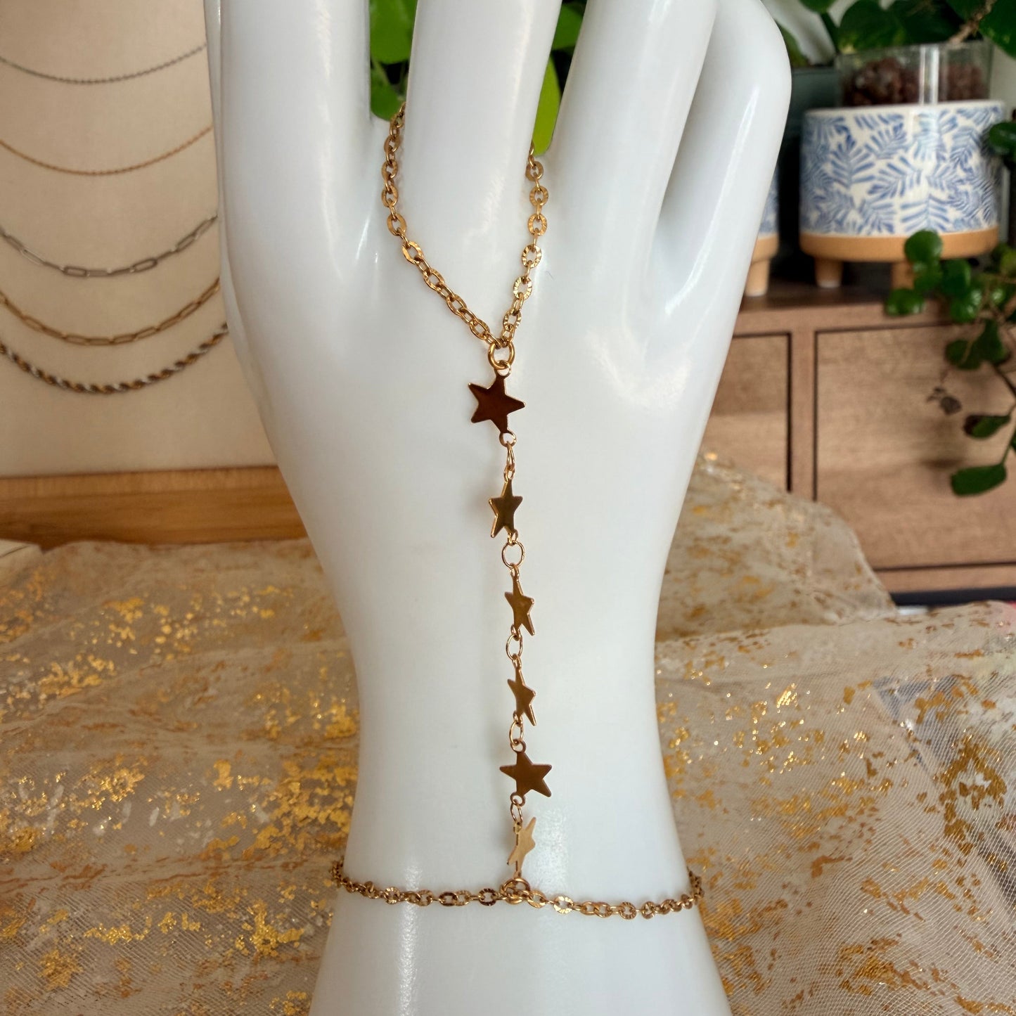 Star Link Hand Chain | Stainless Steel Collection