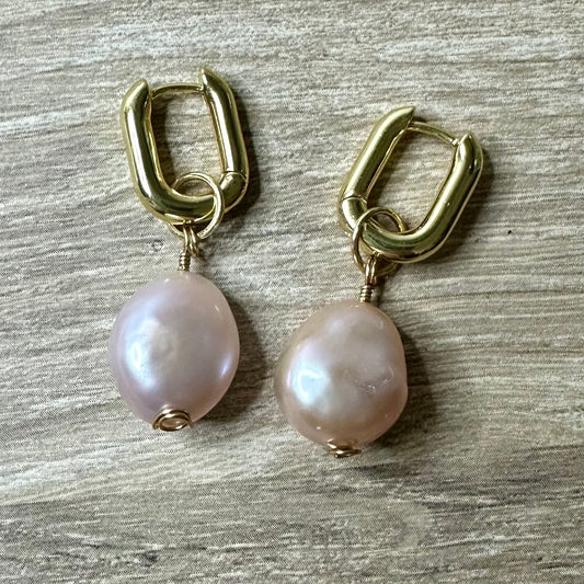 Heirloom Nugget Pearl Earrings | Gold Filled Collection by Bella Adornia