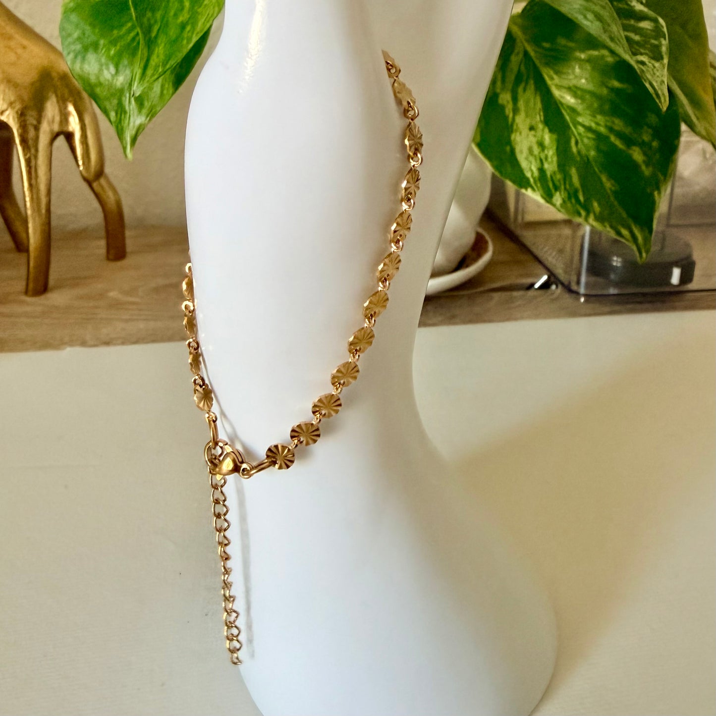 Sunburst Coin Chain Bracelet | Stainless Steel Collection