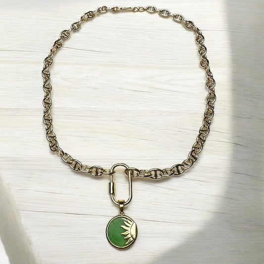 Green Caribbean Pendant necklace