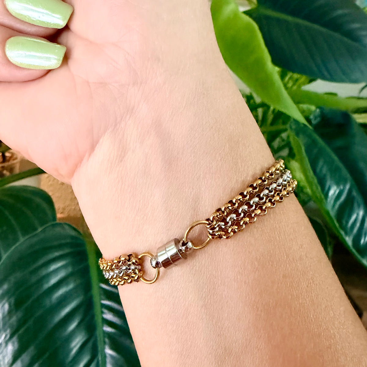 Triple Connection Rolo Bracelet