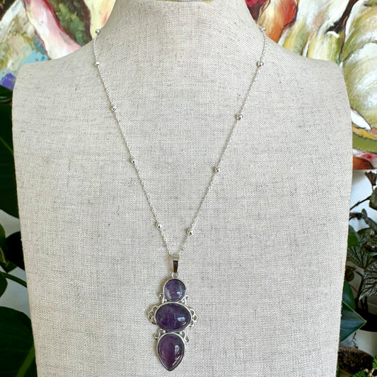 Trinity Gemstone Necklace | Gemstone Collection by Bella Adornia