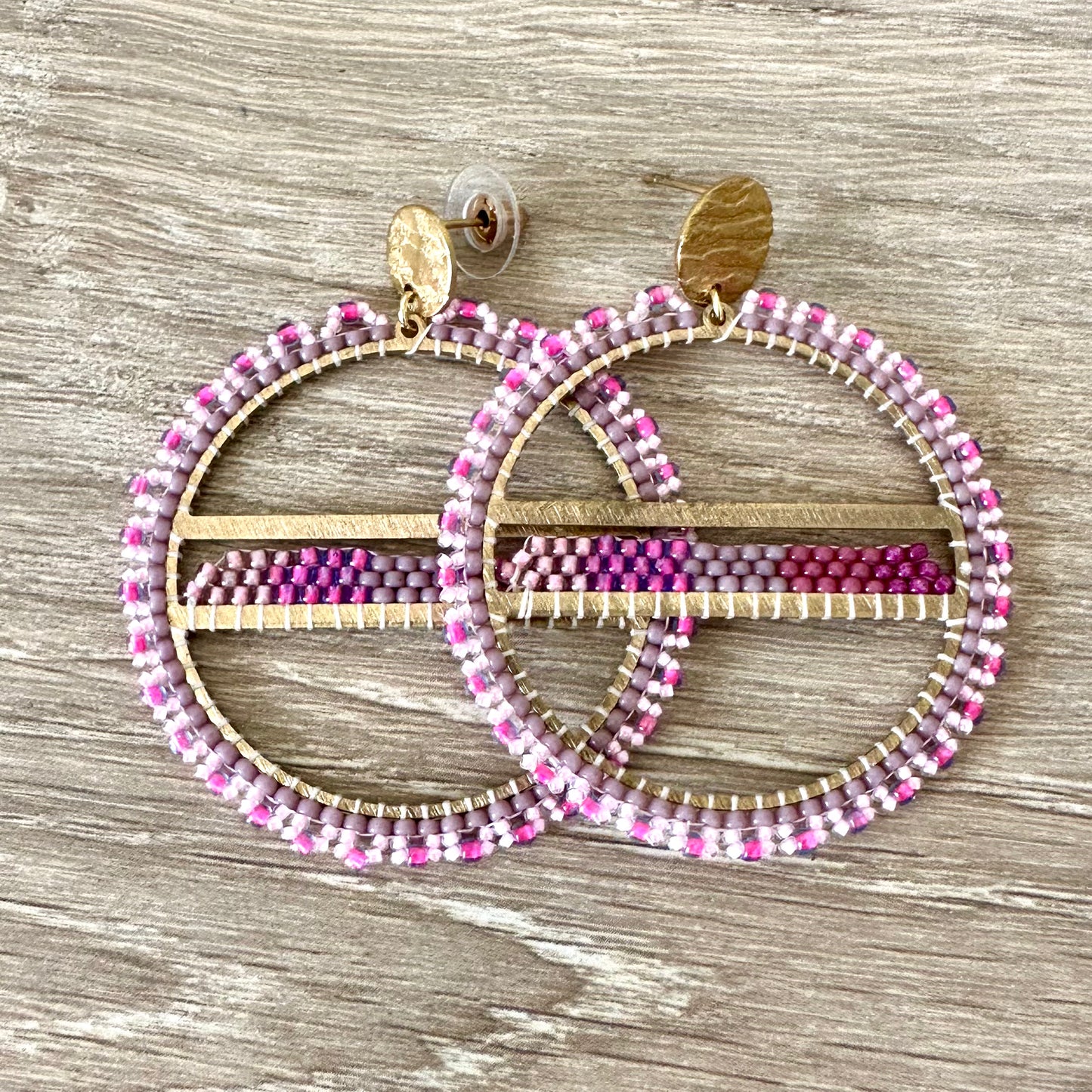 Radiant Circle Earrings | Beaded Earrings Collection by Bella Adornia