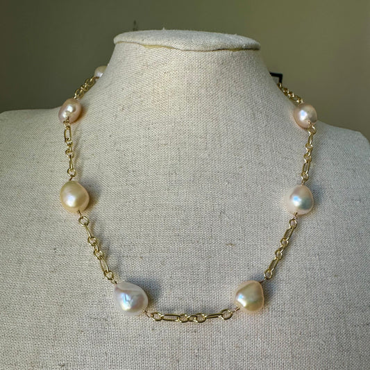 Heirloom Nugget Pearl Necklace | Gold Filled Necklace Collection