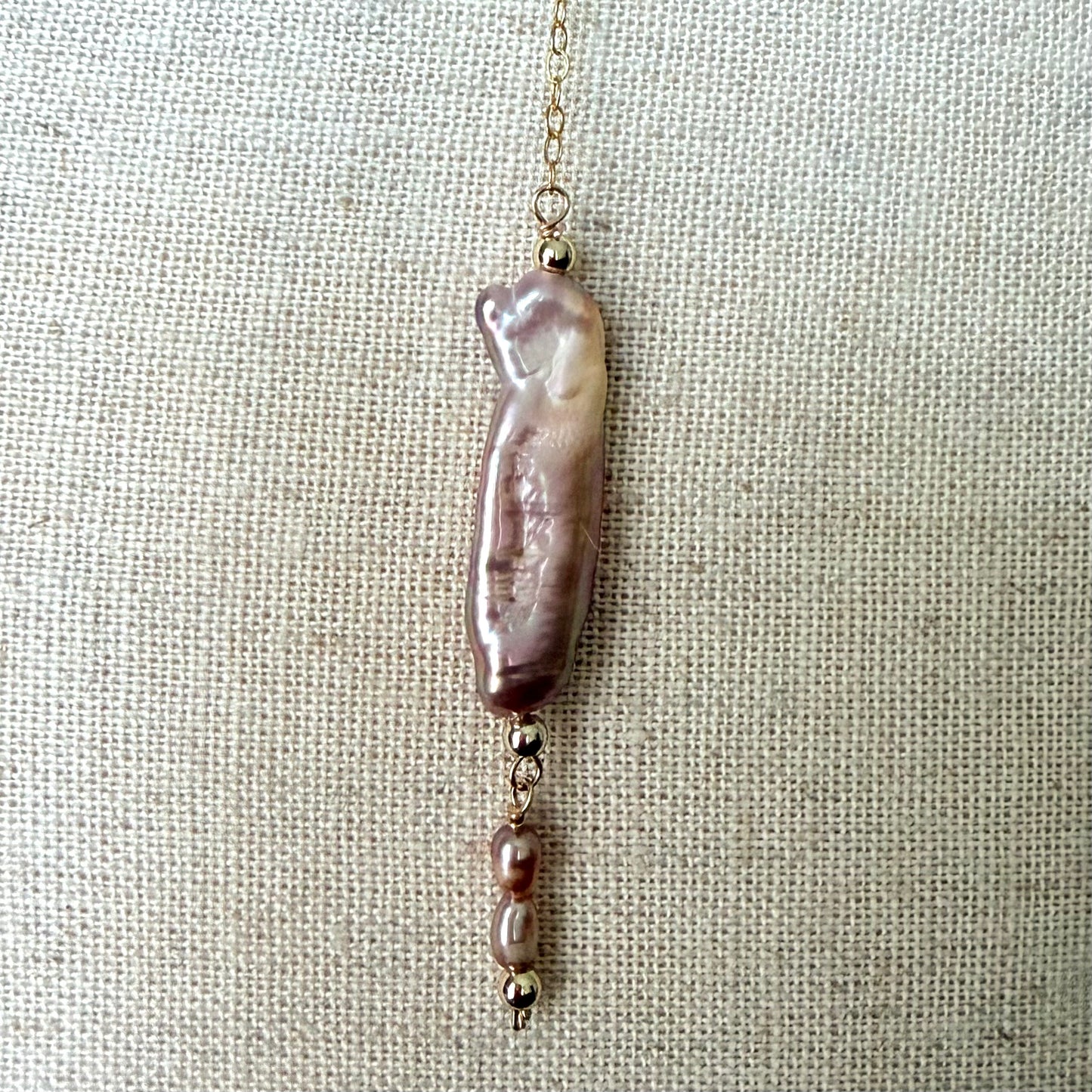 Island Lariat Pearl Necklace | Gold Filled Collection