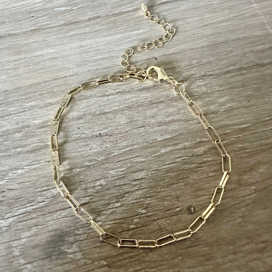 Paperclip Chain Bracelet | Gold Filled Collection by Bella Adornia