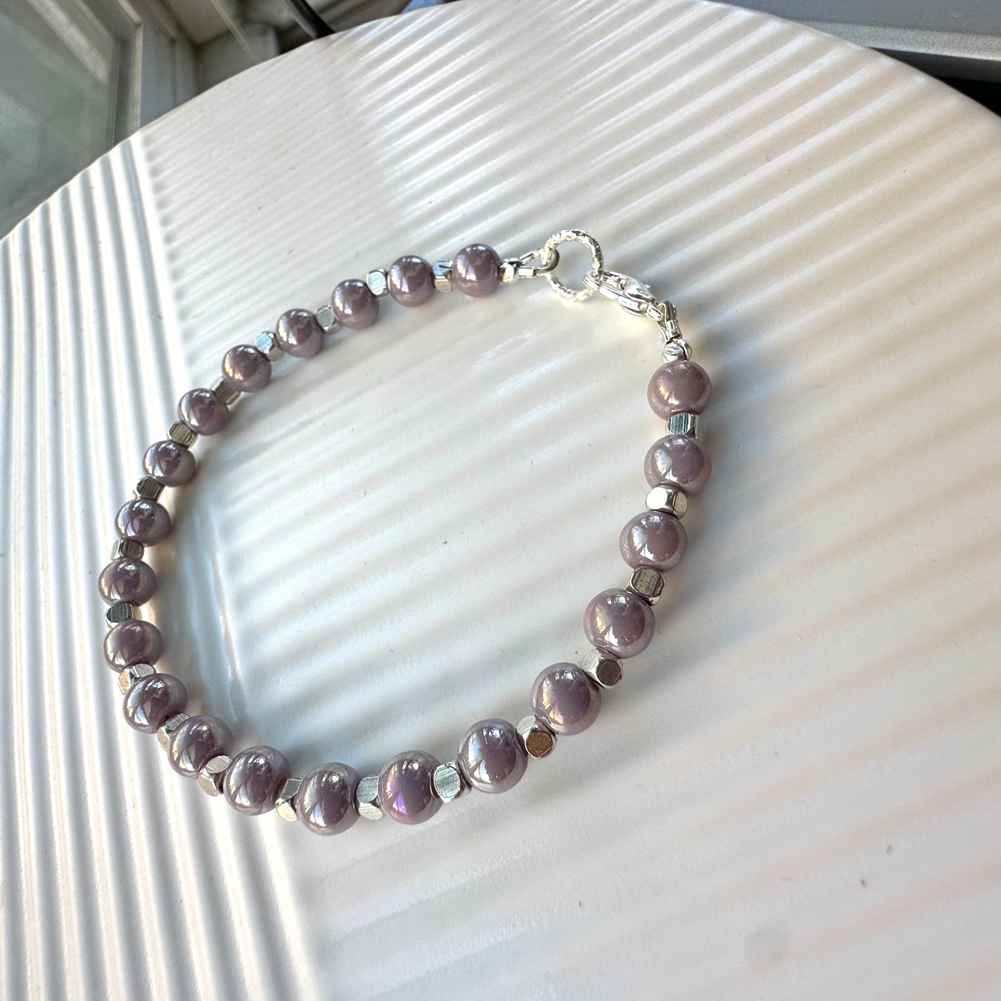 Silver Lilac Bracelet