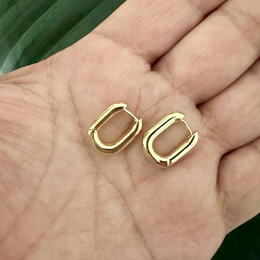 Everyday Rectangle Huggie Earrings
